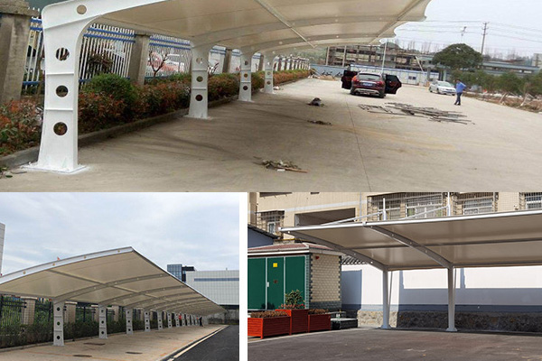 海口張拉膜雨棚遮陽棚為什么選擇膜結構