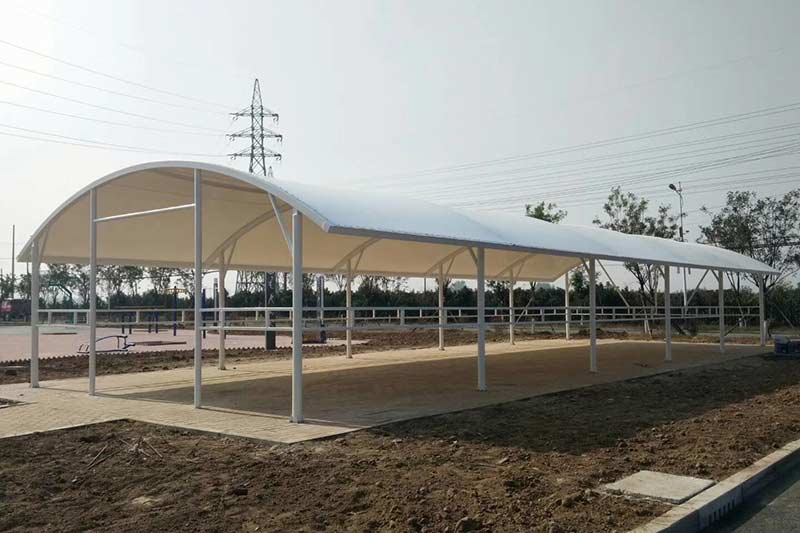 海口膜結構車棚如何安裝支承結構