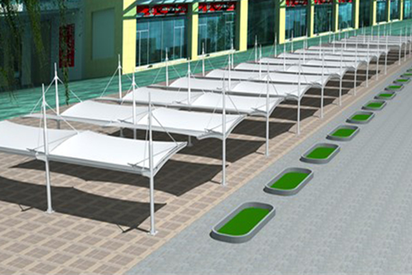 海口施工團隊從三個方面著手做好膜結構車棚工程